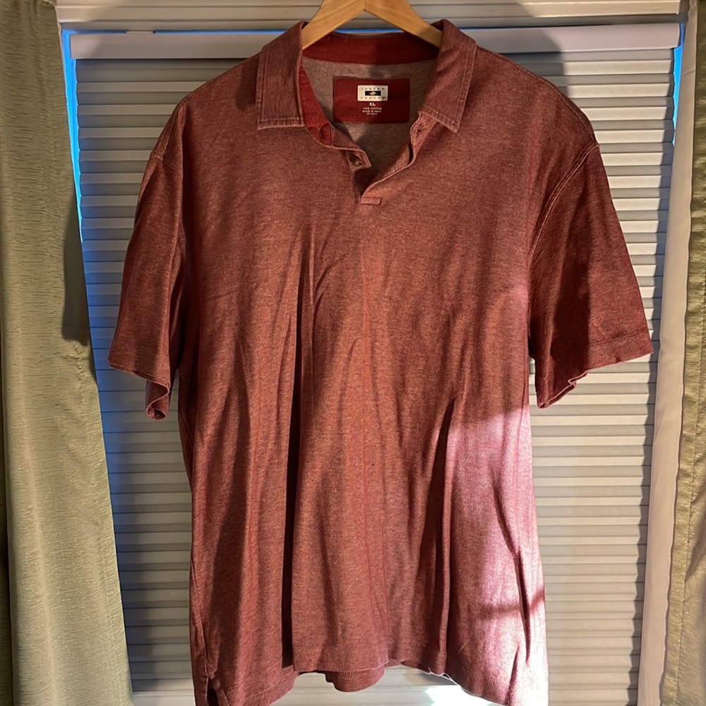 Men’s Joseph Abboud XL, Red Maroon Short Sleeve Polo Shirt
